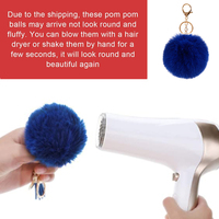 Porte-clés Pompon 8cm Kawaii Accessoires en Gros Boule de Fourrure Porte-clés
