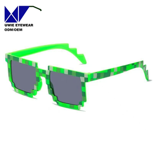 Lunettes mosaïques en blocs de construction mignonnes et originales, lunettes de soleil personnalisées style <span class=keywords><strong>Minecraft</strong></span>, lunettes de soleil tendance pour fêtes et cosplay - Product Image 4