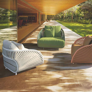 Villa extérieur corde tissage canapé cour jardin étanche et crème solaire meubles en alliage d'aluminium patio loisirs café Etable - Product Image 4