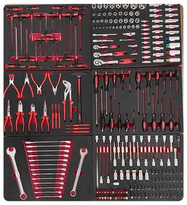 Atelier d'outillage mobile pour mécanicien avec 258 kits d'outils, armoire <span class=keywords><strong>à</strong></span> outils avec 7 tiroirs, ensemble d'outils, rangement roulant sur roues - Product Image 3