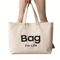 Sac fourre-tout en toile de coton pliable grand format avec imprimé dessin animé, promotion en gros, logo personnalisé, publicitaire, pour usage quotidien, sac recyclable