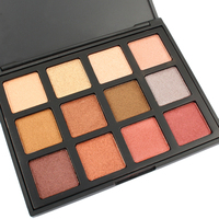 OEM Factory Overstock Palette d'ombres à paupières 12 couleurs pour les cosmétiques de beauté Créez votre propre marque de maquillage Shimmer 20g Dry Powder Dark