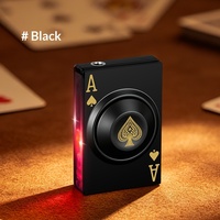 Nouveauté : Briquet coupe-vent rotatif en forme de poker, flamme verte, cadeau créatif pour homme