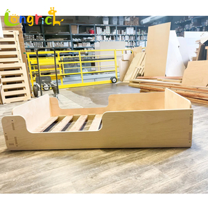 <span class=keywords><strong>Cama</strong></span> Montessori de Madera para Niños Pequeños con Almacenamiento, para Dormir Junto a los Padres, para el Dormitorio, Cunas Modernas para Bebés - Product Image 4