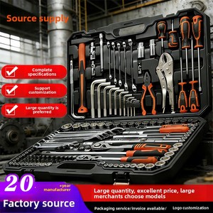 Ensemble d'outils de mécanicien professionnel de 150 pièces, kit de clés à douilles CR-V avec coffret moulé par soufflage robuste pour la réparation automobile - Product Image 4