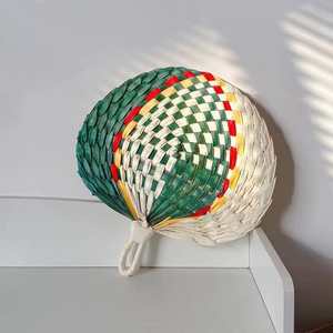 Abanicos de bambú de mano portátiles rústicos bohemios hechos a mano, decoración colgante de pared única, decoraciones para interiores y exteriores de Bali - Product Image 4