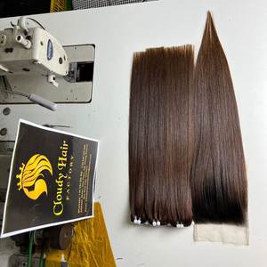 Bone Straight Brown Cabello de mujer vietnamita Envío exprés rápido Tejido doble No Remy Cloudyhaircollection Extensiones - Product Image 4