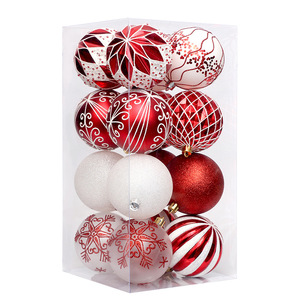 Juego de 16 Adornos Navideños de Alta Calidad, Bolas Decorativas Brillantes de Plástico para Colgar en el Árbol de Navidad - Product Image 5
