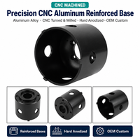 Adaptateur de montage cylindrique LAIDNUO personnalisé en aluminium/acier inoxydable usiné CNC, base renforcée, anodisation dure, pour électronique