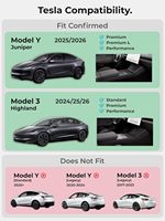 Housse de protection pour chargeur sans fil Tesla Model Y Juniper (2025/2026) & Model 3 Highland (2024/25/26) – Charge sans obstruction – Noir