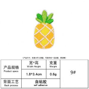 Custom Self Adhesive Computer Embroidery Simulation Fruit Coconut Kiwi Mangosteen Lemon Orange Patch for <b>Decoration</b> - Product Image 6