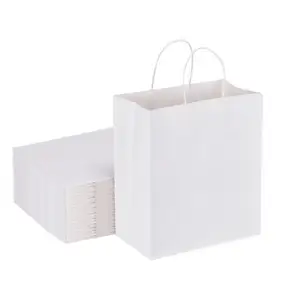 उच्च गुणवत्ता वाले बैग जार टील लोगो कस्टम कपड़ों की पैकेजिंग सफेद रोटी साफ उपहार शराब की बोतल बैगारिया क्राफ्ट पेपर