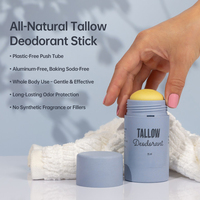 Bâton déodorant à base de plantes sans plastique et sans bicarbonate de soude Baume pour hommes et femmes
