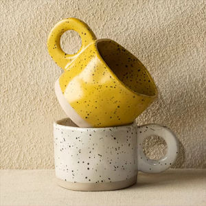 Taza de Cerámica de Lujo al por Mayor, Estilo Nórdico, para Café o Té, Diseño Floral, Asa de Anillo, Ecológica, Regalo Empresarial - Product Image 6