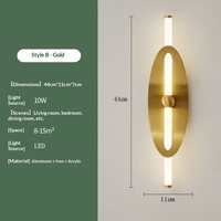Lampe murale LED en fer de style nordique pour chambre à coucher, salon, escalier, couloir et décoration d'hôtel