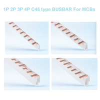 Barre omnibus KASEEY C45 à dents de 5,5 mm de largeur, type broche, 1P 2P 3P 4P, disjoncteur 80A, barre de connexion omnibus