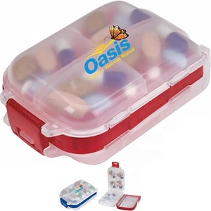 Wholesale 7-Day Monthly Plastic Pill Organizer with Custom Logo Imprint Promotional Pill Boxes