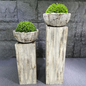 Vaso moderno per uso interno ed esterno-grande vaso di fiori in fibra di vetro per cortile e <span class=keywords><strong>Villa</strong></span> ristorante dell'hotel - Product Image 5