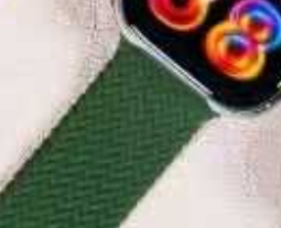 Version chinoise-Montre argentée brillante + bracelet en silicone vert