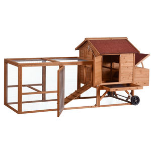 Shaw Ye ไม้ไก่ Coop บ้านสัตว์เลี้ยงบ้านเม็กซิโกกรงไก่ชุบสังกะสีสําหรับไก่ - Product Image 5