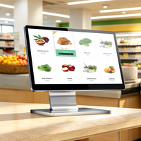 Sistema POS todo en uno de Factory Outlet, terminal POS de 15.6 pulgadas, sin ventilador, con Windows 10/11 y Android, para restaurantes.