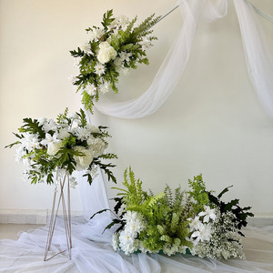Arreglo floral artificial para suelo, decoración de bodas, flores de seda de plástico para accesorios de fotografía de bodas y decoración del hogar. - Product Image 1