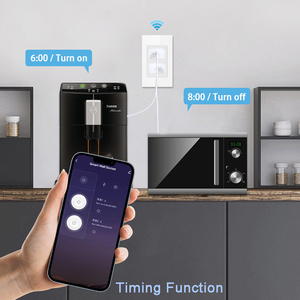 Prise murale WiFi avec contrôle à distance via l'application Tuya Smart, compatible avec les prises EU et US, 16A, surveillance de la consommation électrique, commande vocale Alexa - Product Image 4