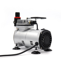 Compresseur d'airbrush TC-20B 1/6HP, pompe à air à piston sans huile sans airbrush avec fonction d'arrêt automatique