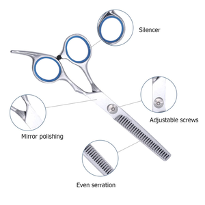 Professional Stainless Steel Pet <b>Scissors</b> Curved Fishbone Double-sided up and Down Curved Fluffy <b>Dog</b> & Cat Thinning Tooth - Product Image 3