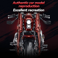 Kit de construction de moto de course Guly 60505 1:5, briques MOC, modèle de superbike, jouet à assembler soi-même, objet de collection, cadeau pour adulte