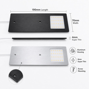 Éclairage <span class=keywords><strong>LED</strong></span> <span class=keywords><strong>sous</strong></span>-<span class=keywords><strong>meuble</strong></span> NewThingLine |   Spots pour armoires |   Lampes modernes en aluminium noir |   CRI 90 |   24V 3000K Chaud |   Brossé - Product Image 6