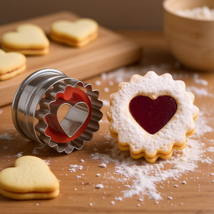 Westmark Linzer <b>Cookie</b> Cutter Heart Shape Pack Of 6 For Baking Decorative <b>Cookies</b> - Product Image 3