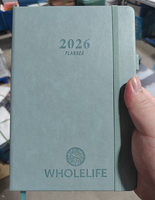 Agenda en cuir A5 personnalisé 2026, planificateur quotidien/hebdomadaire/mensuel, carnet relié rigide, reliure cousue 192, utilisation promotionnelle
