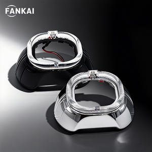 3.0-inch MAX <b>Square</b> U-Shaped <b>LED</b> Bi-Xenon Lens Integrated Sunshade <b>Light</b> Guide Angel Eye Decorative Cover for Car Headlights - Product Image 1