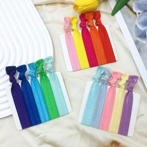 Banda elástica para el cabello personalizada de 3/4 de pulgada, pulsera de tela plegable/pulsera elástica con nudo para atar el cabello - Product Image 2