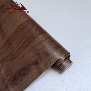 Le <span class=keywords><strong>papier</strong></span> <span class=keywords><strong>peint</strong></span> à grain de <span class=keywords><strong>bois</strong></span> en PVC mat, résistant à l'usure et aux taches le plus vendu de Wayon est utilisé pour la décoration murale. - Product Image 5