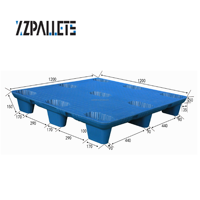 Palette en plastique logistique industrielle personnalisée, grande taille 1200x1200mm, empilable, robuste et économique, en promotion