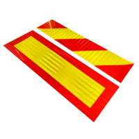 Bande réfléchissante arrière pour camion lourd, auto-adhésive, en PVC/PET, jaune et rouge, marqueur de sécurité routière haute visibilité