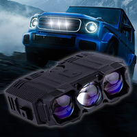 Feux de calandre de voiture à 3 lentilles, projecteur LED, phare antibrouillard laser 220W Hyper 12V 24V, mini feux auxiliaires de conduite, projecteur
