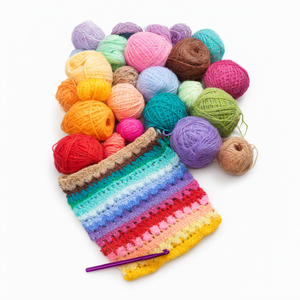 Custom Knitted Fabric <b>Crochet</b> <b>Kit</b> Colorful Yarn Pre-Cuts Custom-Made Wholesale OEM - Product Image 2