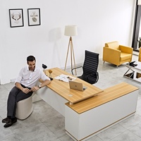 Bureau de direction moderne en bois MIGE avec garantie de 3 ans pour le bureau à domicile