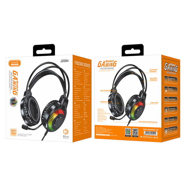 JOKADE Popular Cool REG Game Earphone Wired Headphone Gaming Stereo Headset with Microphone