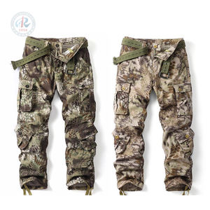 Оптовые камуфляжные рабочие брюки для мужчин: повседневные брюки для активного отдыха, походов и путешествий, однотонные, со средней посадкой, из антипиллингового хлопка - Product Image 3