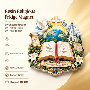 Magnete per Frigorifero Personalizzato in Resina UV con Rilievo 3D, Souvenir Religioso Protestante ed Evangelico - Product Image 4