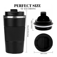 Gobelet de voyage personnalisé en acier inoxydable de 380 ml et 510 ml avec manchon en silicone antidérapant, tasse à café à double paroi pour le bureau, la voiture, les voyages en plein air