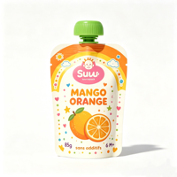 Pochettes à bec verseur recyclables et étanches pour jus de fruits, emballage refermable pour aliments pour bébés avec bouchon facile à presser