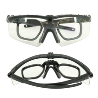 Lunettes de tir tactiques polarisées avec 4 verres interchangeables pour paintball/CS, lunettes de soleil pour le cyclisme avec anti-buée