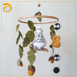 Móvil de Fieltro con Forma de <span class=keywords><strong>Chinchilla</strong></span> de Hayao Miyazaki, Móvil para Cuna de Bebé, Móvil Musical Hecho a Mano para Bebé - Product Image 2