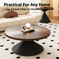 Nouvelle table basse en bois style médiéval minimaliste 2026 pour usage domestique, petits appartements, couleur noyer, multifonctionnelle, design simple