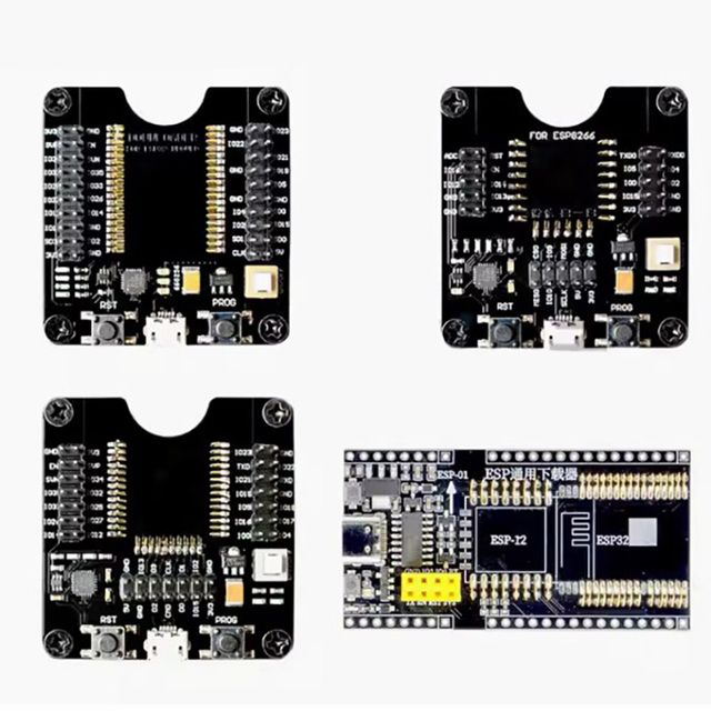 #66231 Development Board Test Programmer Socket Downloader ESP-01 ESP01S ESP12 ESP32 Sensor Modules Kits Including ESP8266